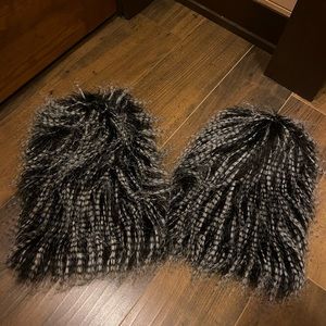 Faux fur boot cuffs